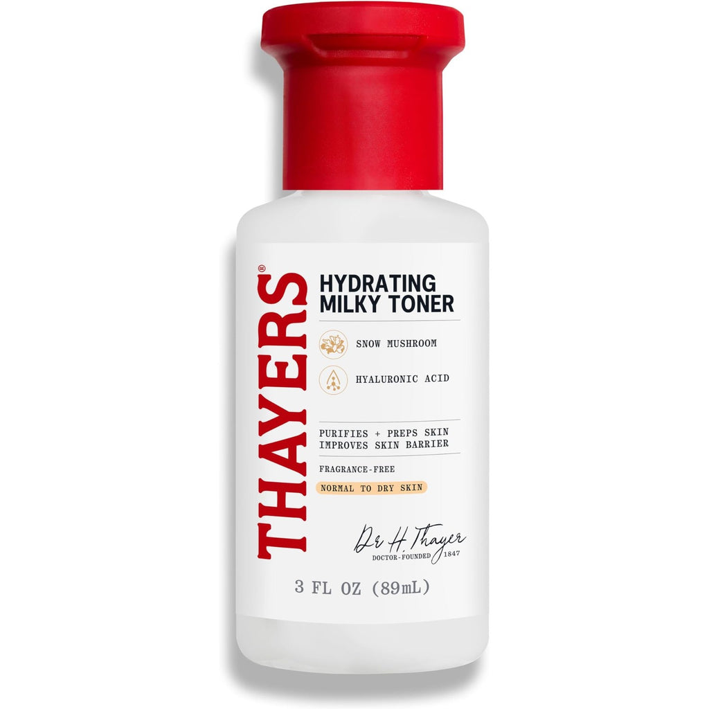 THAYERS Milky Face Toner Skin Care with Snow Mushroom Tremella and Hyaluronic Acid, Natural Gentle Facial Toner, for Dry and Sensitive Skin, 355mL