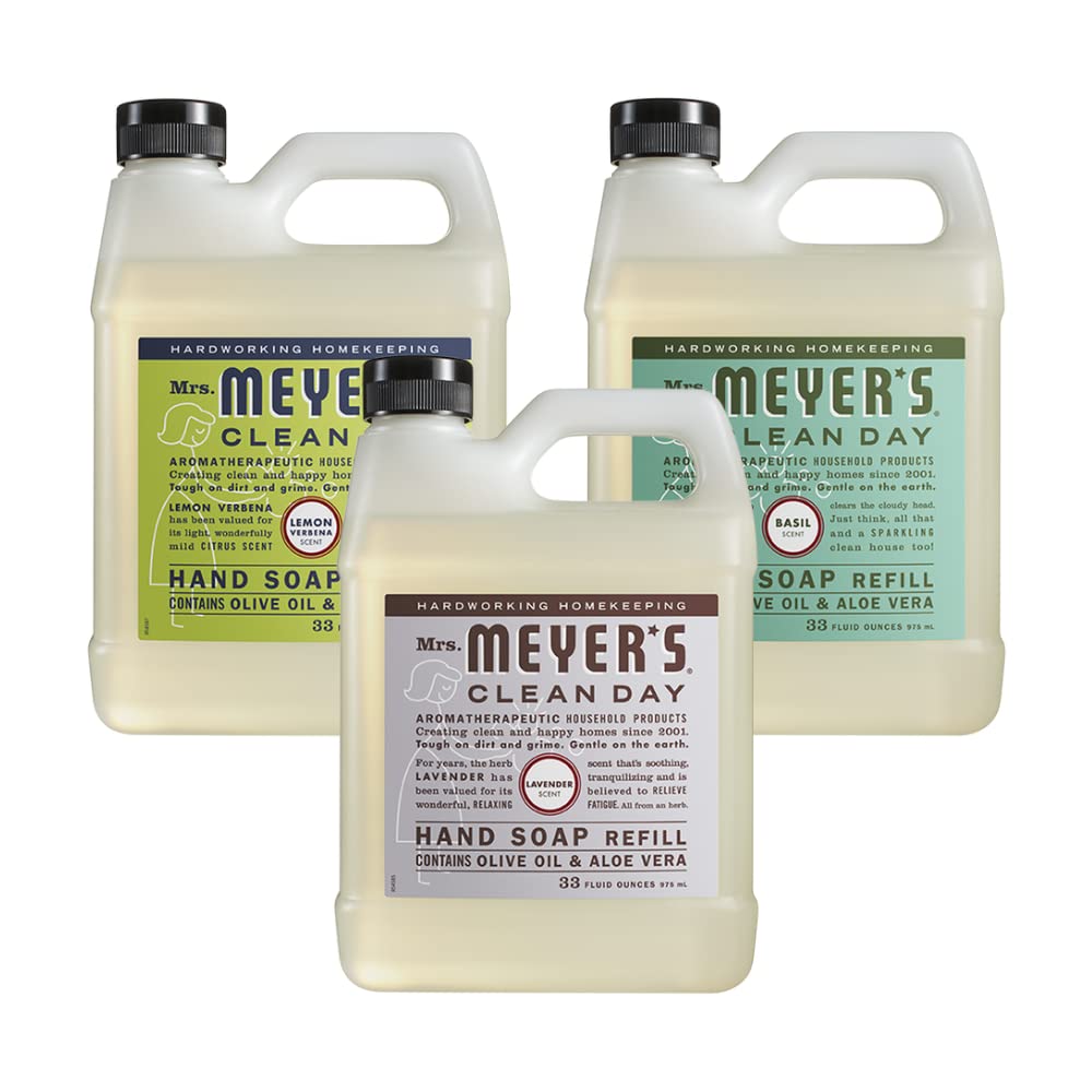 Buy now Mrs. MEYER'S Liquid Hand Soap, Cruelty Free Lemon Verbena Scent, 12.5 oz (Pack of 3) at indiglob india