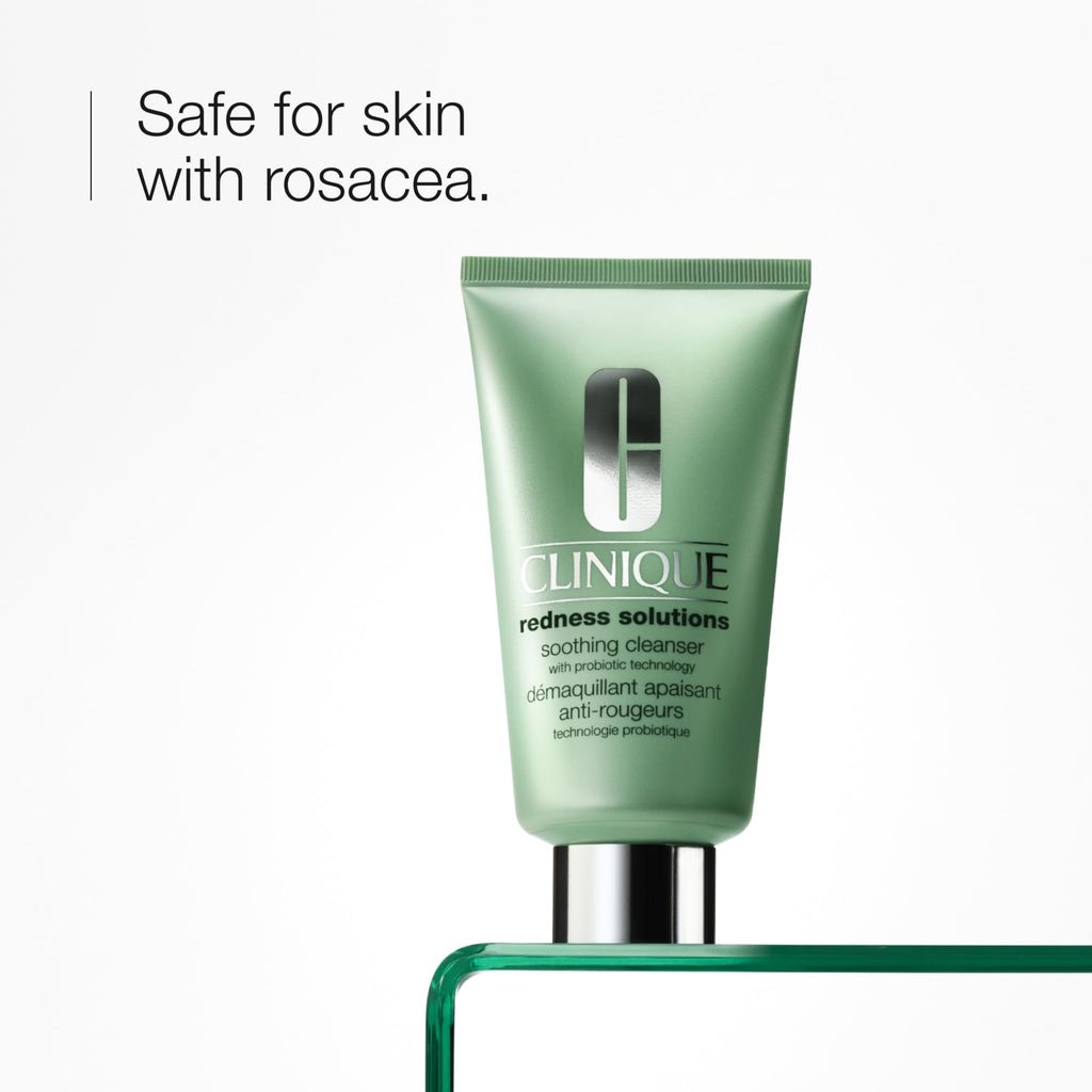 Buy now Clinique Redness Solutions Soothing Oil Free Face Cream Cleanser with Probiotic Technology | Appropriate for Skin with Rosacea, 5 Fl Oz at indiglob india