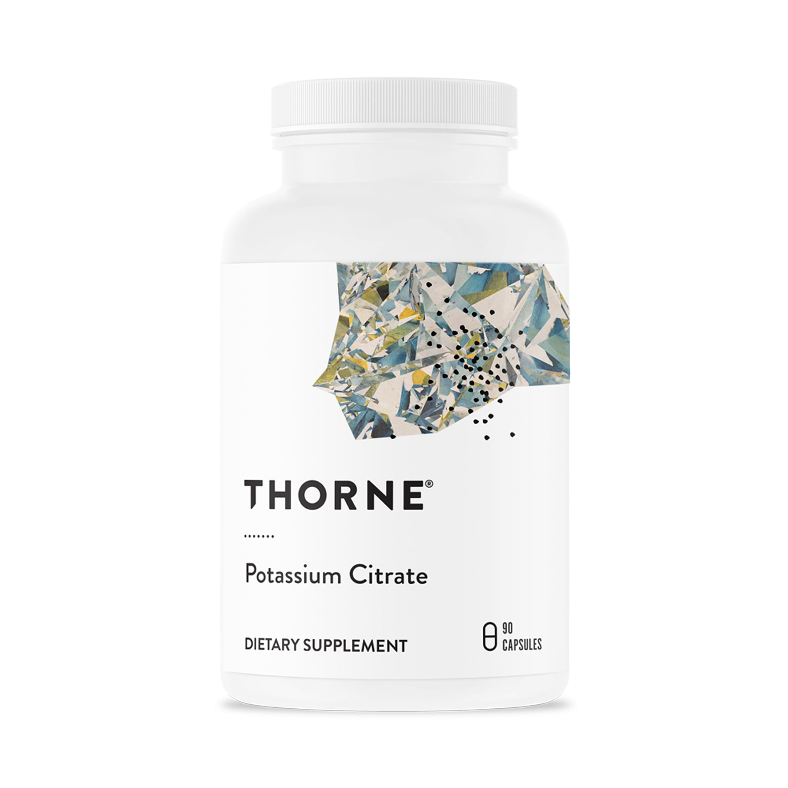 THORNE - Potassium Citrate - Essential Electrolyte Supplement for Muscle Function, Heart Health, Nerve Function & Urinary Tract Health Support* - Third-Party Certified - Gluten-Free - 90 Capsules