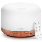Buy now ASAKUKI Essential Oil Diffuser 500ml, Ultrasonic Aromatherapy Humidifier with Remote Control, 7 LED Colors, Timer & Auto-Off, Large Room Diffuser (Dark Brown) at indiglob india