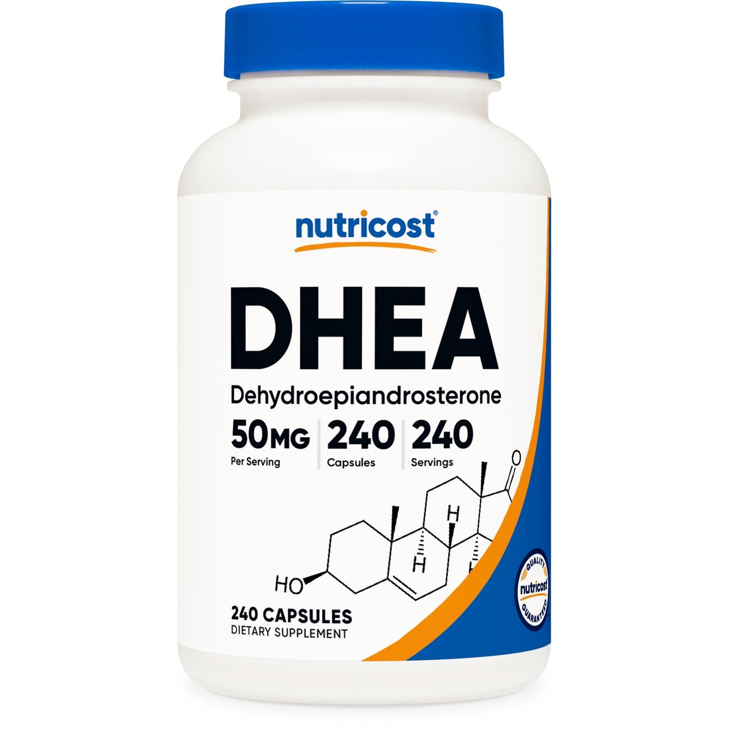Nutricost DHEA 50mg, 240 Capsules, Gluten Free, Soy Free Supplement | GMO-Free