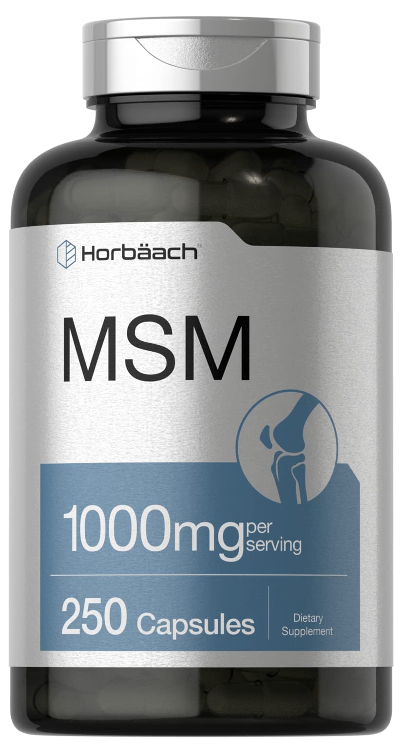 Horbäach MSM Supplement Capsules | 1000mg | 250 Count