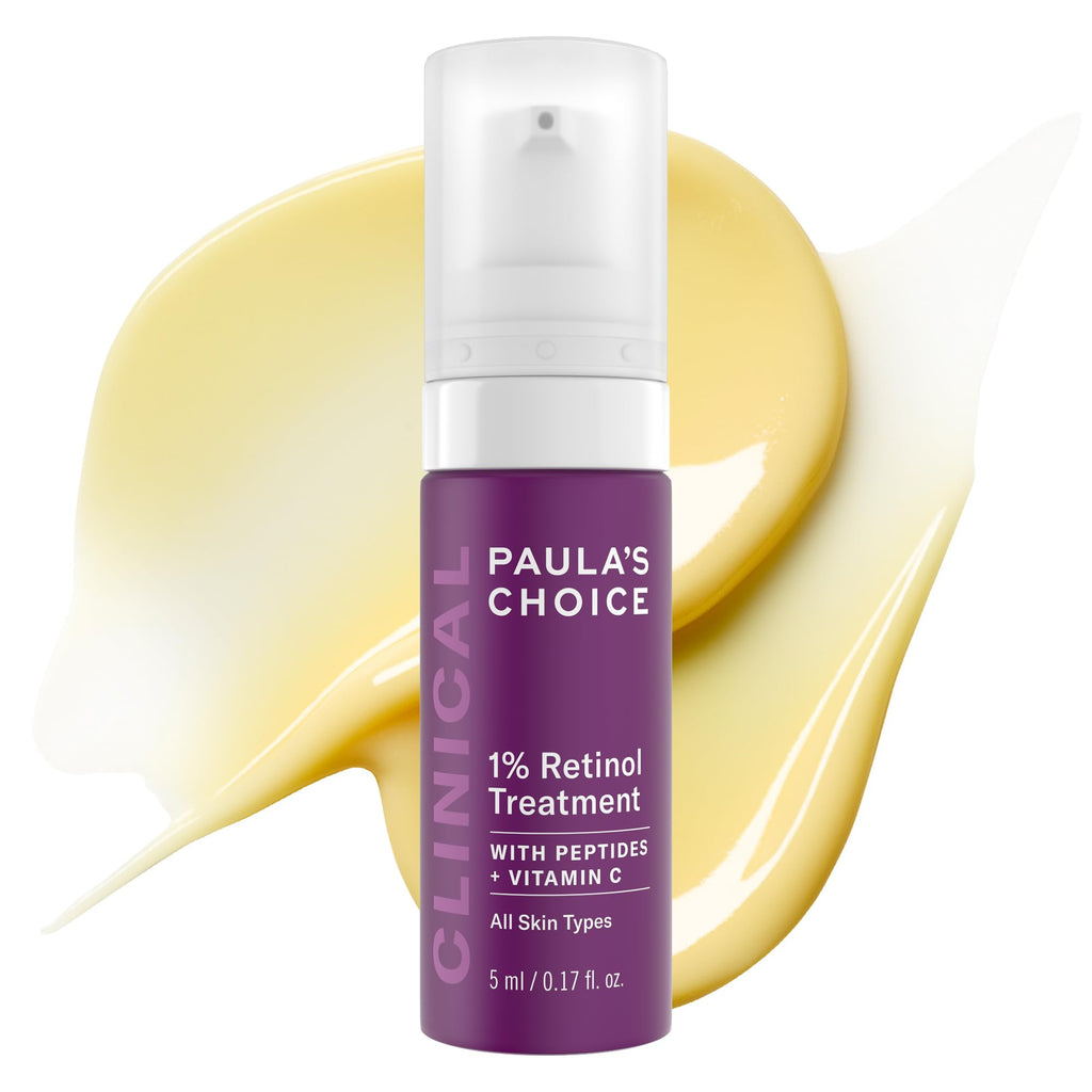 Paula's Choice CLINICAL 1% Retinol Face Treatment with Peptides | Anti-Aging Face Serum with Vitamin C & Licorice Extract for Fine Lines & Wrinkles, Fragrance Free