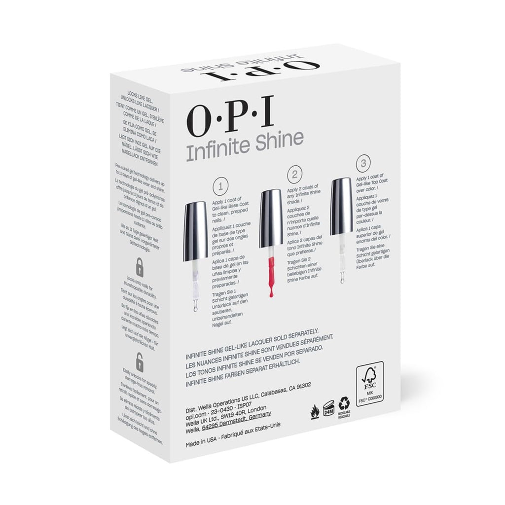 OPI Infinite Shine | Clear Gel Like Nail Polish Base Coat & Top Coat | Long Wear Nail Polish | Vegan, Long Lasting, Protects Nails