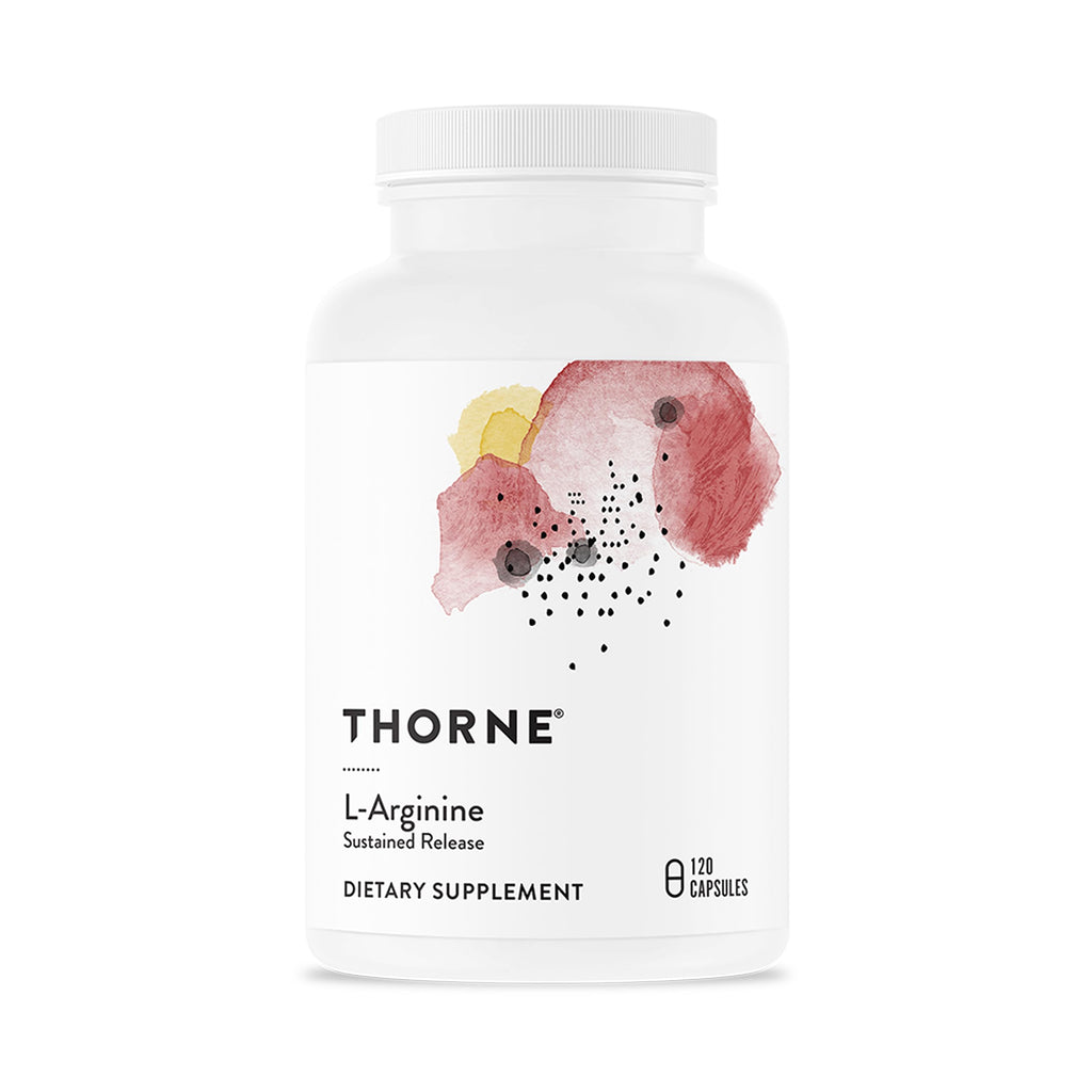 THORNE L-Arginine, Sustained Release Formula, 120 Capsules | Supports Heart Health, Nitric Oxide Production, Exercise Capacity & Optimal Blood Flow*, Gluten-Free, NSF Contents Certified
