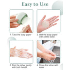 3 Boxes (150 Sheets) Hand Soap Sheets for Camping Essentials, Disposable Portable Foaming Bath Slice Sheet for Travel Outdoor Hiking-2