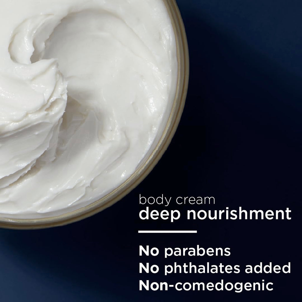 Vaseline Radiant X Deep Nourishment Body Cream 100% Pure Shea Butter, Coconut Oil, Vitamin C, & Peptides 10 oz (Pack of 6)