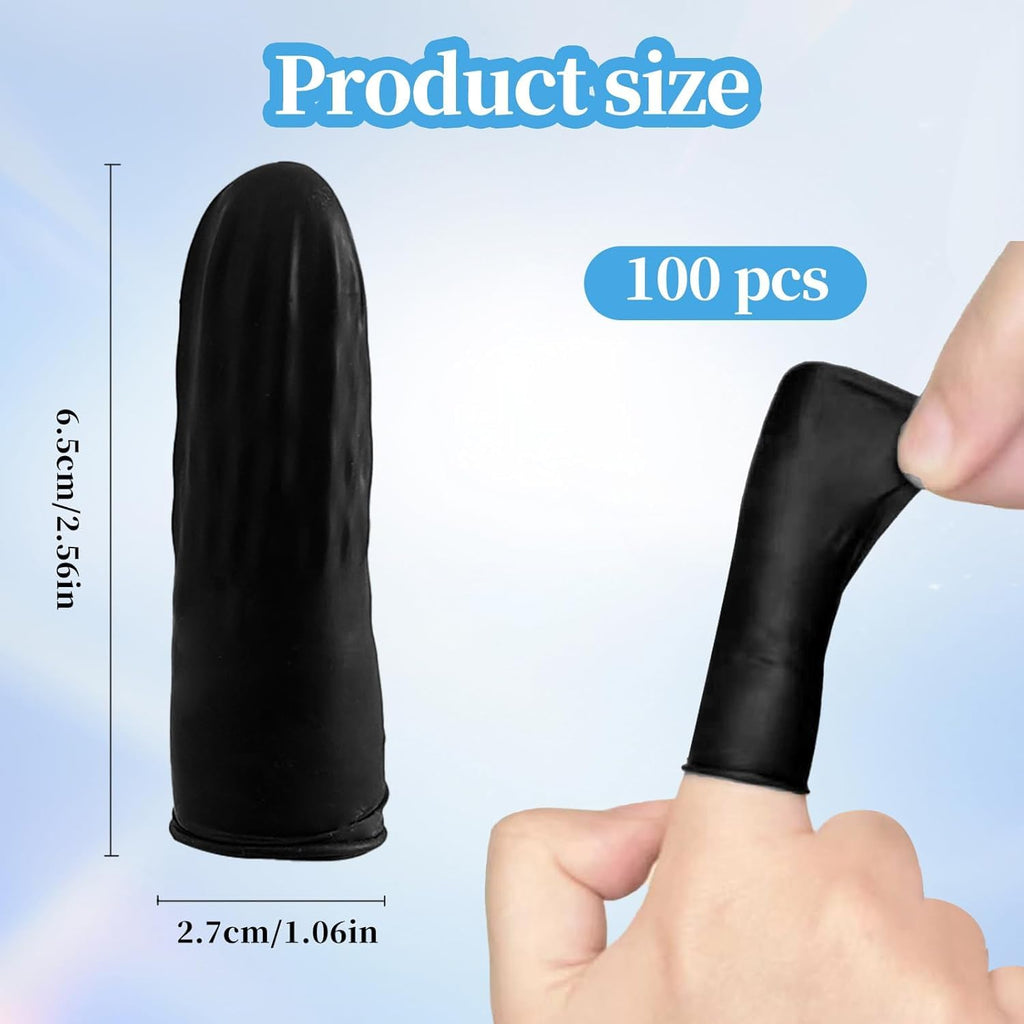 100 Pcs Disposable Finger Cots, Finger Protectors, Finger Gloves for Manicure,Beauty, Massage, Industrial Use