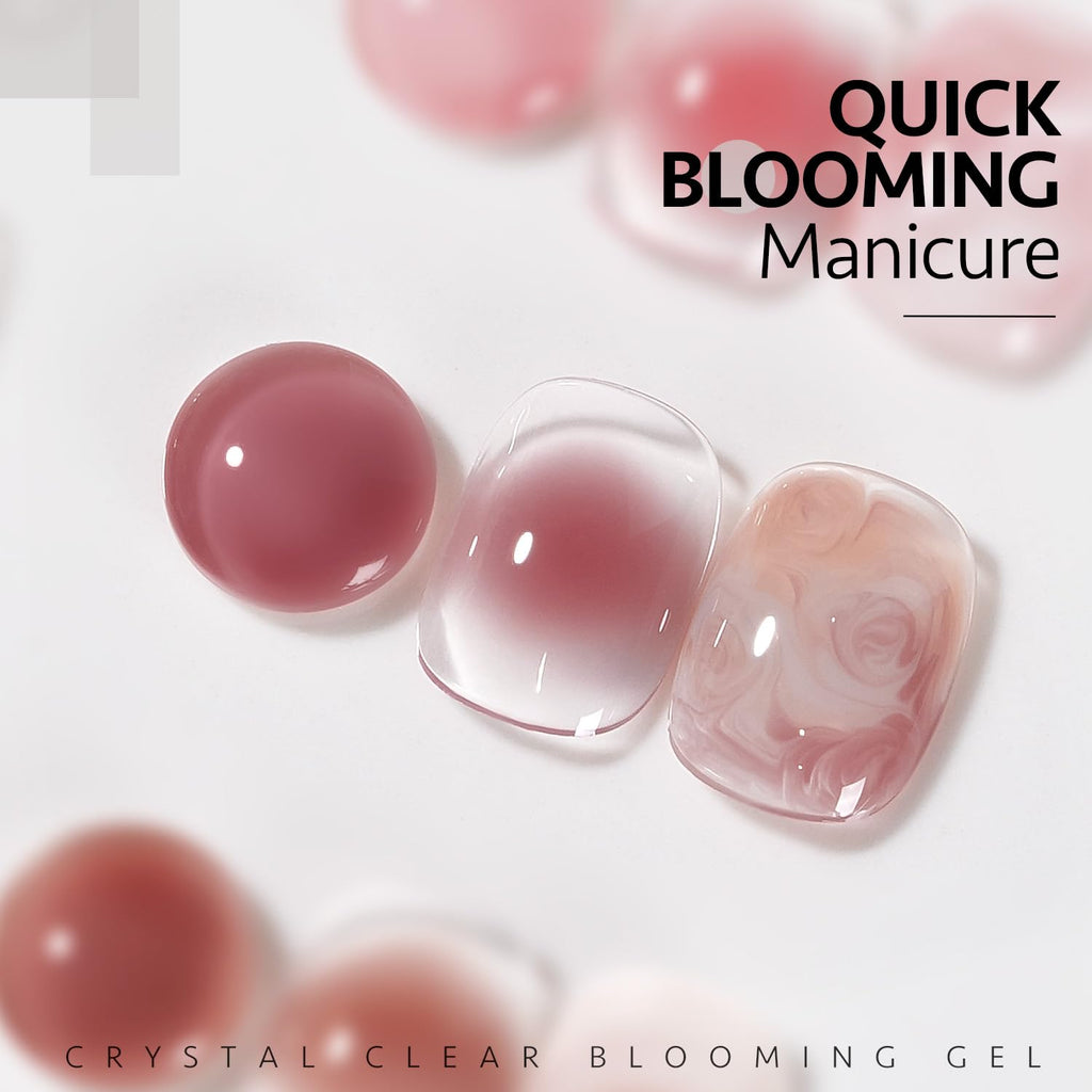 GAOY 2 Pcs Blooming Gel, 16ml Clear Blooming Gel Nail Polish, Spreading Effects Soak Off UV Light Cure for Nail Art DIY