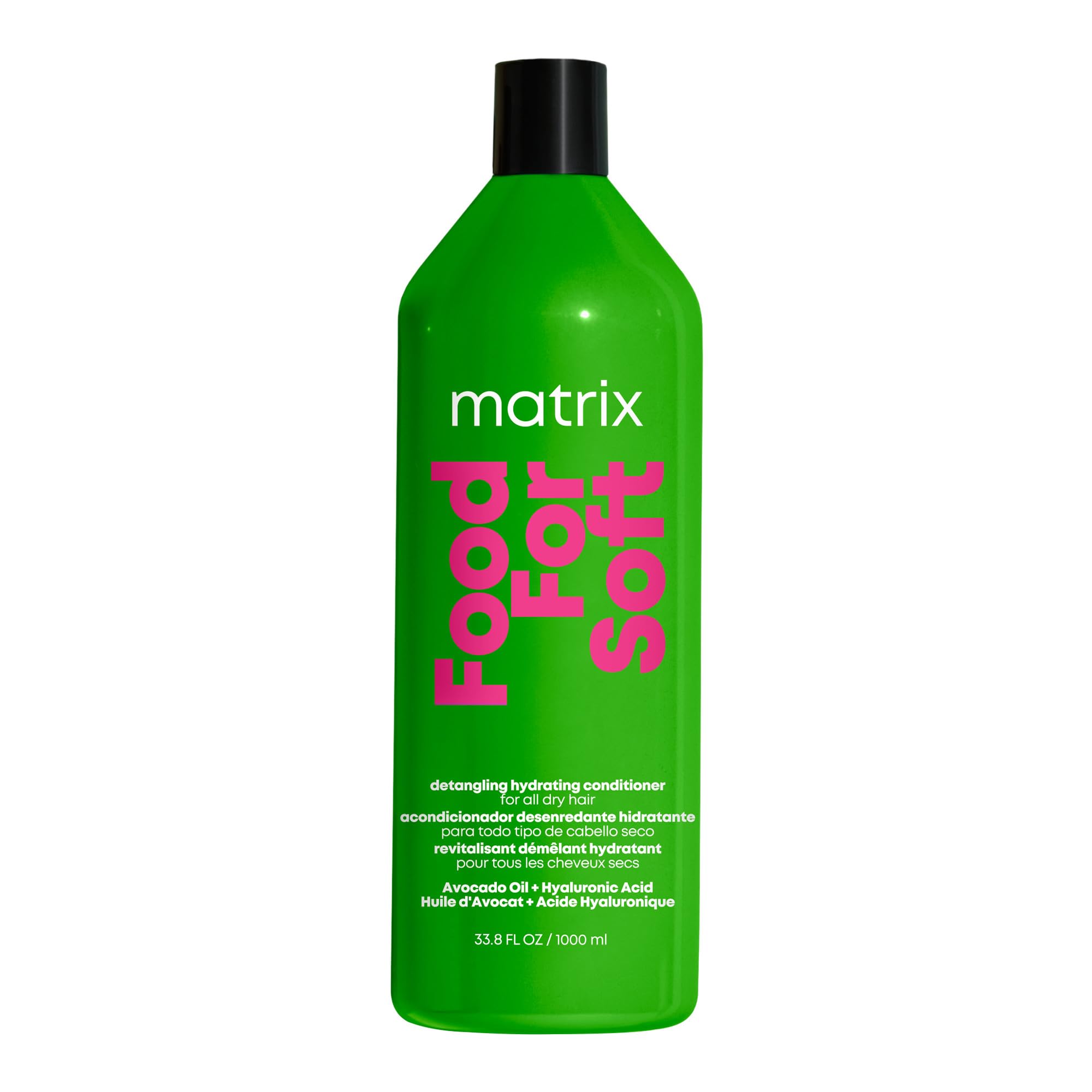 MATRIX Food For Soft Conditioner – For Dry & Brittle Hair | Vegan, infused with avocado oil and hyaluronic acid, moisturizes, softens, and smooths damaged strands