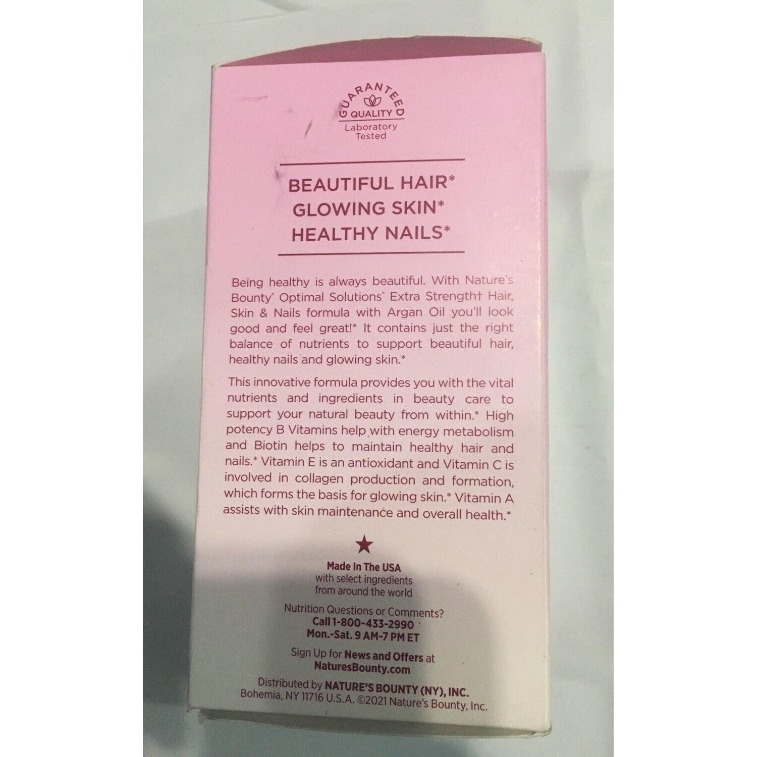 Nature's Bounty Optimal Solutions Extra Srength Hair Skin & Nails 5000 mcg of Biotin, Softgels 150 ea (Pack of 3)