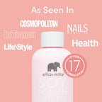 ella+mila Soy Nail Polish Remover - Non-Acetone with Lavender Oil, 4 fl oz | Soy-based non-acetone remover; lavender oil; vitamins A, C & E; gentle on bare nails; vegan; 4 fl oz