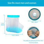 Tideshake Non‑Slip Waterproof Foot Cast Cover for Showering, Reusable Adult Foot Cast Protector, Cast Covers for Shower Foot & Ankle, Watertight Cast Bag for Surgery, Burns, Wounds & After Surgery Recovery