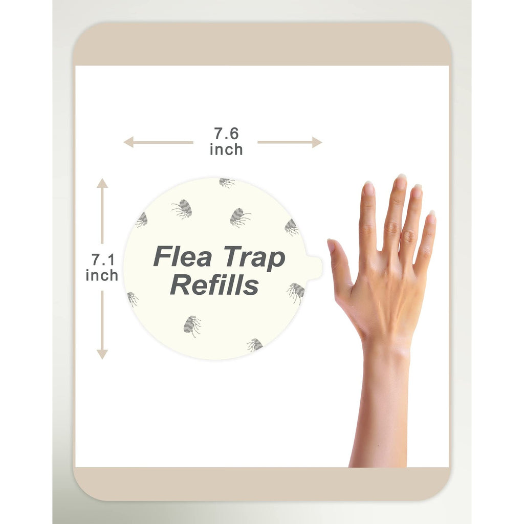 Dichroma Flea Trap Sticky Pads Refills, 7.1" Refill Discs, 20 Pack