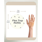 Dichroma Flea Trap Sticky Pads Refills, 7.1" Refill Discs, 20 Pack