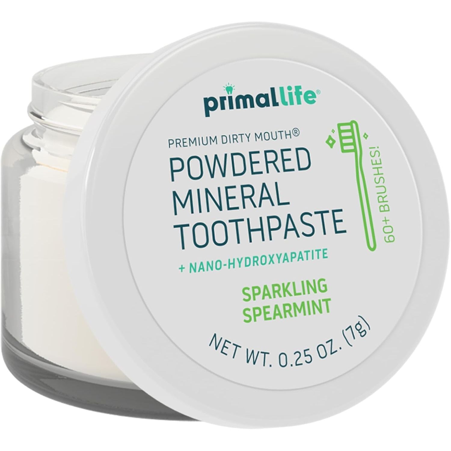 Buy now Primal Life Organics - Dirty Mouth Toothpowder, Tooth Cleaning Powder, Flavored Essential Oils with Natural Kaolin & Bentonite Clay, Good for 200+ Brushings, Paleo, Organic, Vegan (Peppermint, 1 oz) 0.25 Ounce (Pack of 1) Sparkling Spearmint at indiglob india