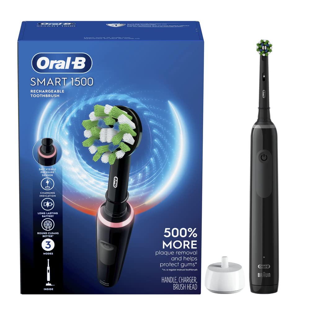 Buy now Oral-B Smart 1500 Electric Power Rechargeable Battery Toothbrush, Black at indiglob india