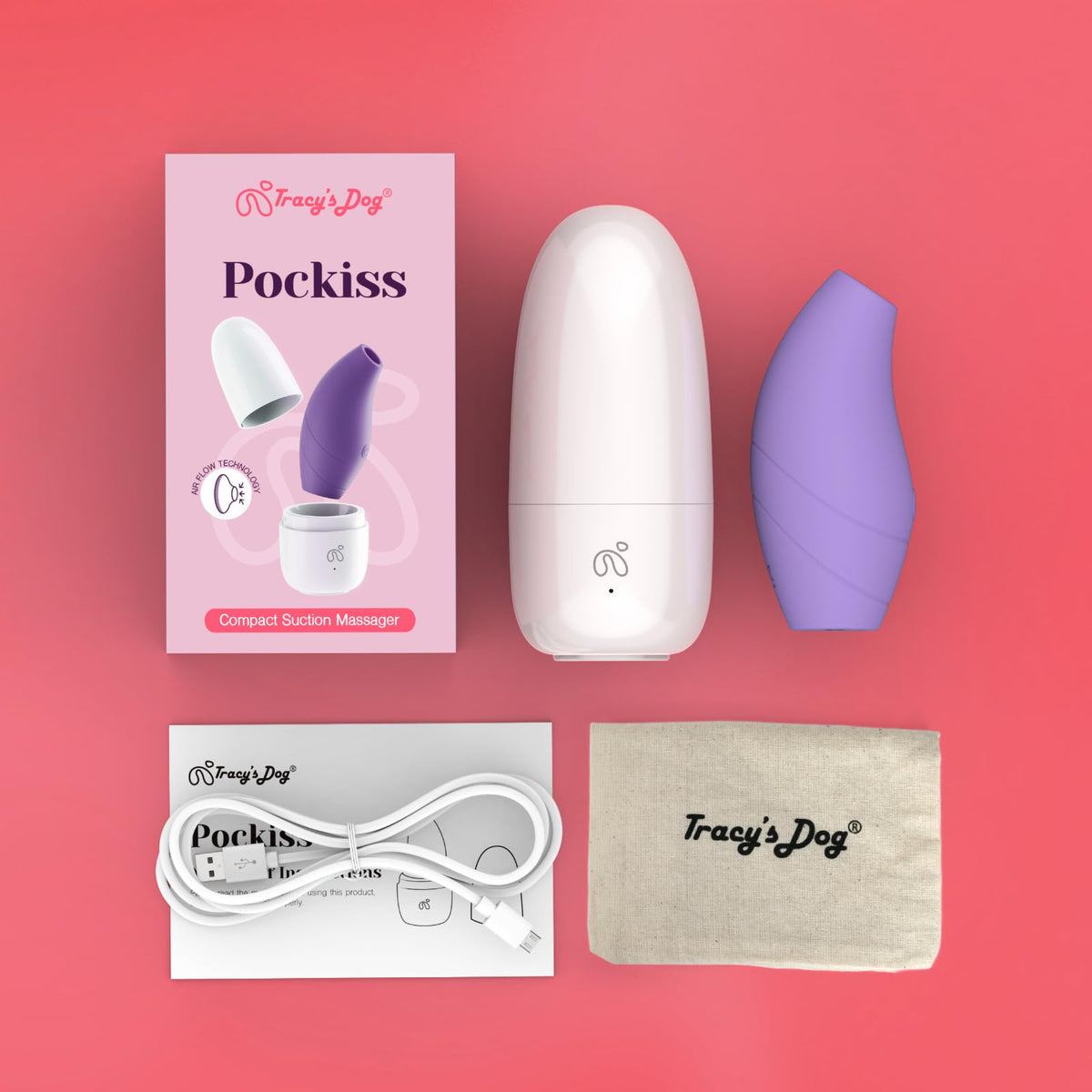 Tracy's Dog Pockiss Palm Sucking Vibrator, Women Clit Sucker Adult Sex Toy