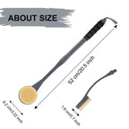 Back Scrubber for Shower,20.5" Long Handle Shower Brush for Body for Deep Clean,Back Brush for Shower for Men Women(Grey)
