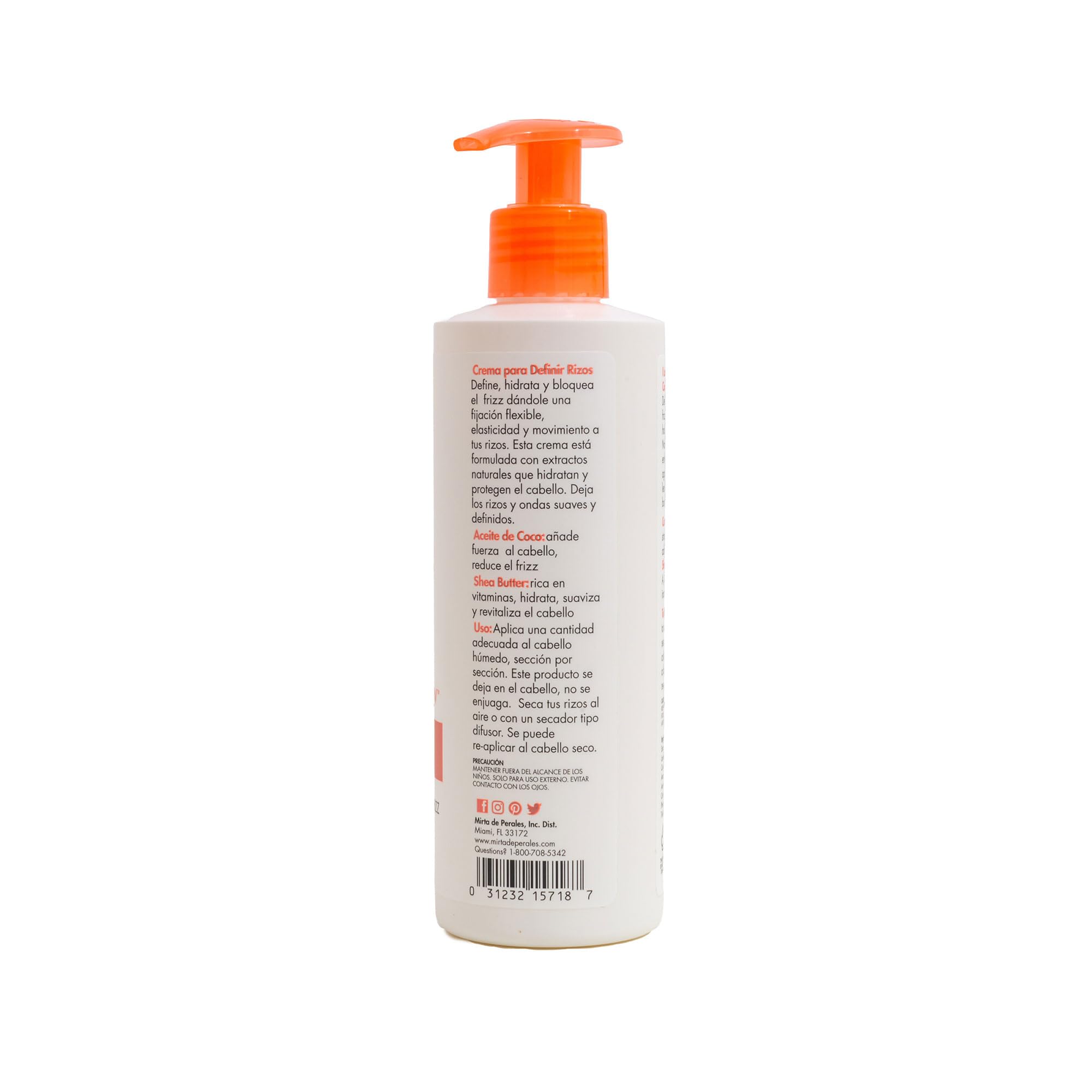 Buy now Mirta De Perales, Curls Defining Cream for Wavy, Curly & Coily Hair | Hydrating Curl Cream with Coconut Oil & Shea Butter | Defines, Smooths & Nourishes | Frizz Control, Shine & Softness, 8 oz at indiglob india