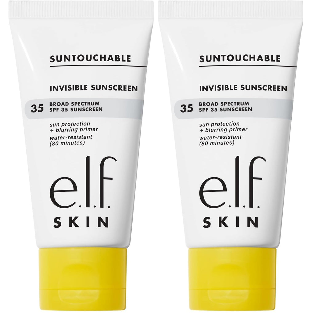 e.l.f. SKIN Suntouchable Invisible SPF 35 Sunscreen Mini, Lightweight Gel for Under Makeup, Daily Face Sunscreen for Women, Vegan & Cruelty-Free