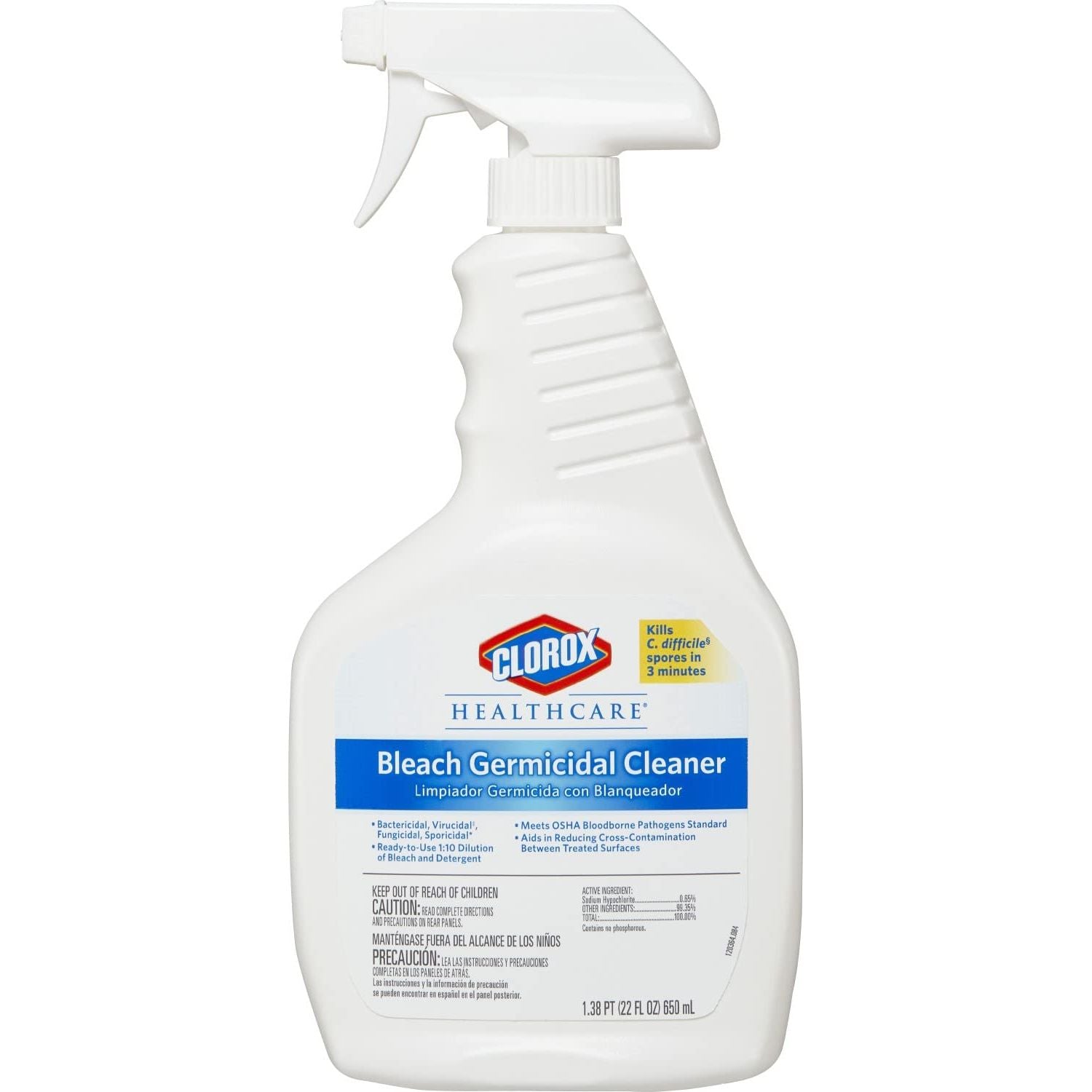 Buy now Clorox Healthcare Bleach Germicidal Cleaner Spray, 22 Ounces (68967) at indiglob india