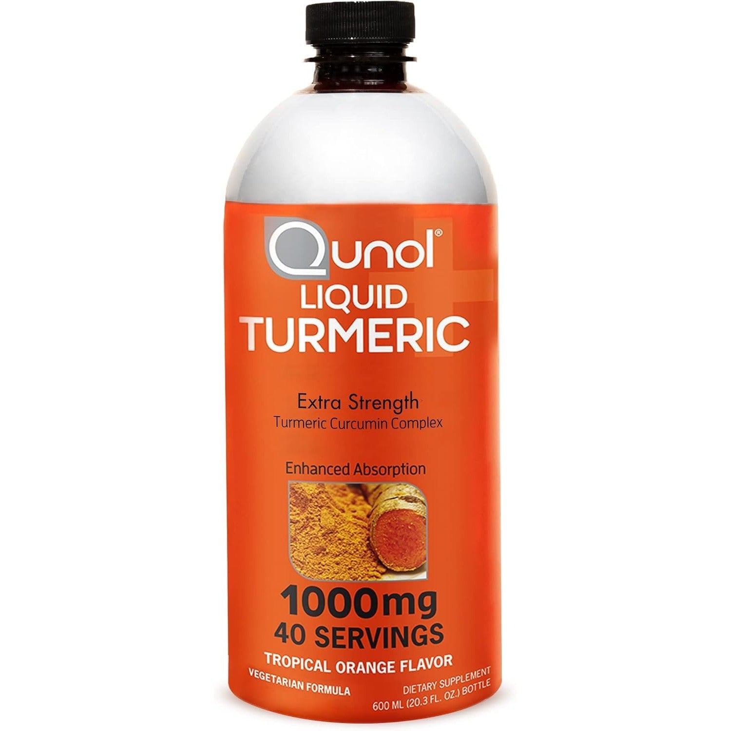 Qunol Liquid Turmeric 1000mg, Black Pepper Enhanced Absorption, 40 Servings | #1 Doctor Recommended form of Turmeric Curcumin, Extra Strength Complex for Joint Support and a Healthy Inflammation Response