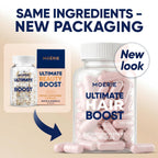 Moerie Ultimate Hair Boost Supplements for Women & Men - Hair, Skin, Nails Vitamins with Biotin & Minerals for Hair Health - Thicker Hair - 180 Capsules