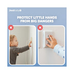 Jool Baby Outlet Cover Box for Child Safety (2 Pack) Duplex & Decorator Electrical Outlet Plates, Concealed Access Buttons, and Spacious Compartment