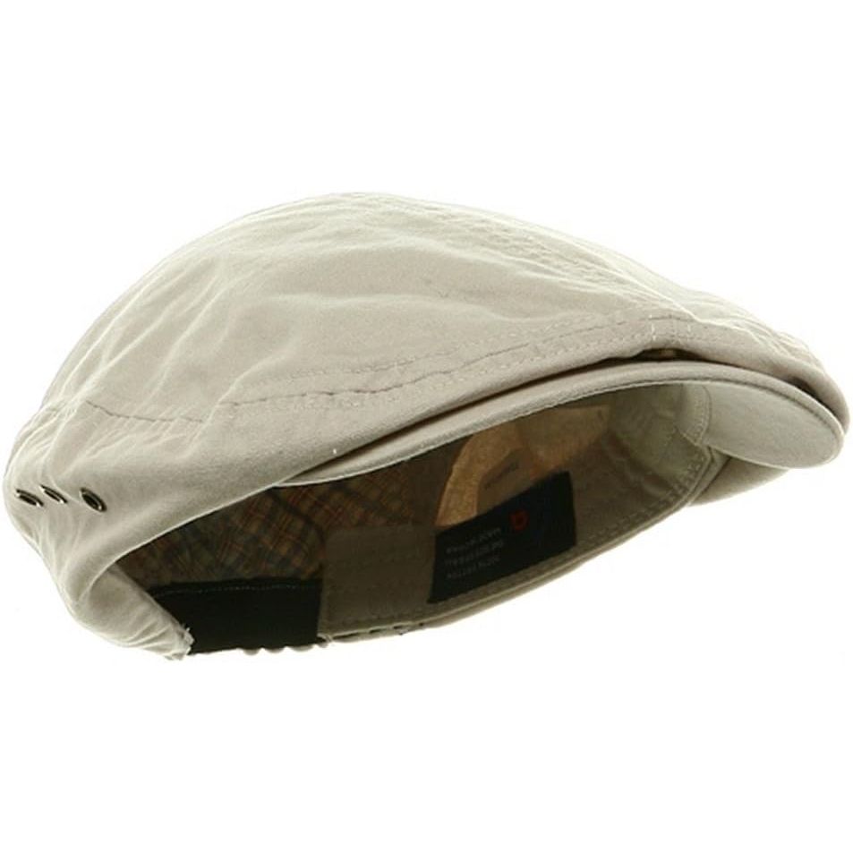 Buy now Washed Canvas Golfing Beret Ivy Ascot Cabbie Cap Stone Default at indiglob india