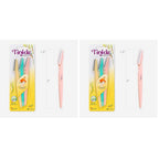 Tinkle Dermaplaning Tool 6ct, Dermaplane Razor for Women, Safe and Easy Peach Fuzz Remover, Eyebrow Trimmer with Protective Cover, Stocking Stuffers