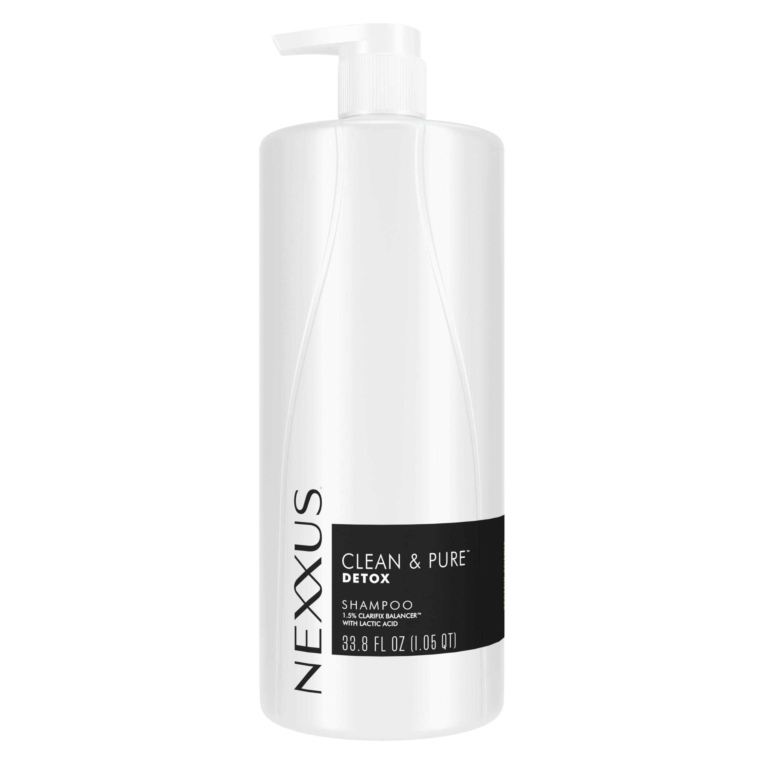 Nexxus Clean & Pure Detox Clarifying Shampoo 33.8 oz | Professional-level detox, For hair with buildup, For oily hair, Optimized PH to promote scalp health