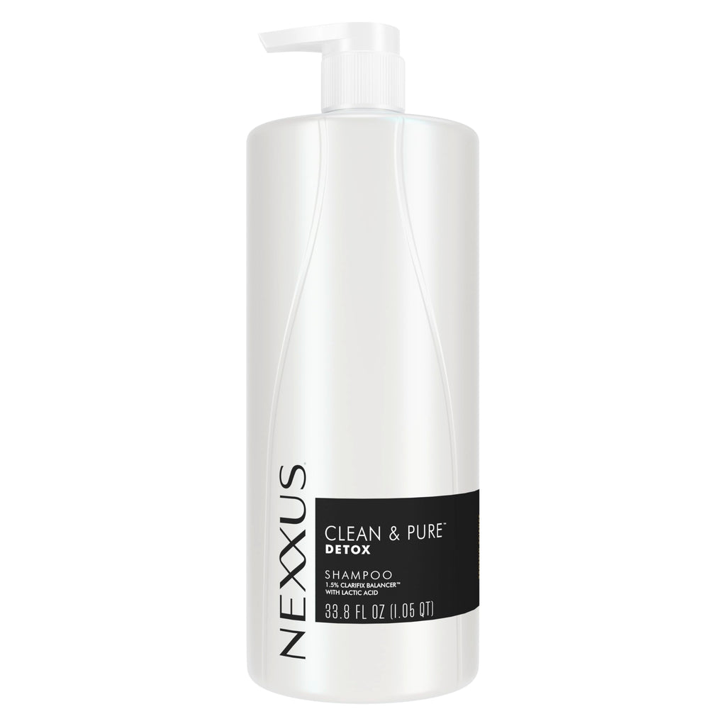 Nexxus Clean & Pure Detox Clarifying Shampoo 33.8 oz | Professional-level detox, For hair with buildup, For oily hair, Optimized PH to promote scalp health