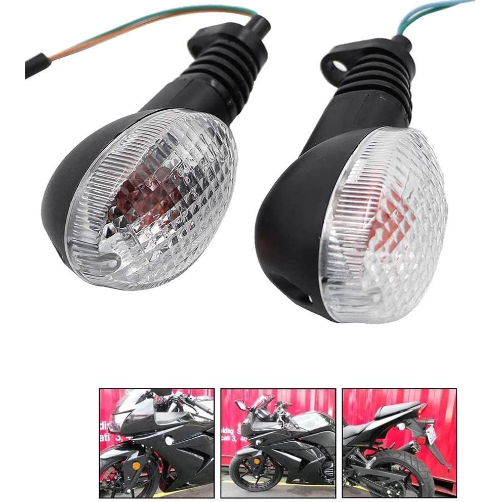 Buy now motoparty Motorcycle Turn Signals For KAWASAKI EX250R NINJA 250R KLX250S KLX250SF VN650 Vulcan S Front/Rear Turn Signal Indicator Light Blinker Lamp Motorcycle,(Transparent Shell) at indiglob india