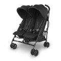 Buy now UPPAbaby G-Link V2 Double Umbrella Stroller / Lightweight Design / One-Step Fold + Recline / XL Basket + Canopy / Cup Holder Included / Jake (Black/Carbon Frame) at indiglob india