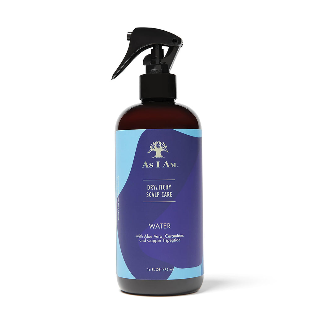 As I Am Dry & Itchy Water 16 fl oz - with Aloe Vera, Ceramides and Copper Tripeptide - Refreshes, hydrates, and calms dry and itchy scalp