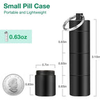 Buy now Opret Keychain Pill Holder, 3 Compartments Metal Small Pill Case, Waterproof Portable Travel Pill Box, Pill Container for Purse (Black) at indiglob india