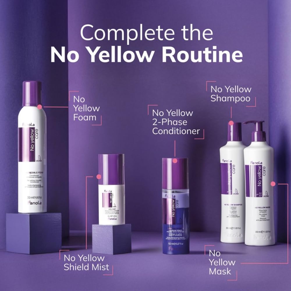 Fanola No Yellow Purple Hair Mask & Repair Treatment, 11.8 oz