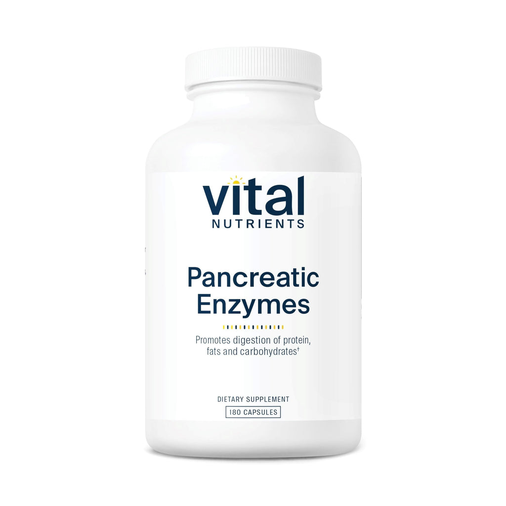 Vital Nutrients Pancreatic Enzymes 1000mg (Full Strength) - Pancreatin Digestion Supplement with Protease, Amylase & Lipase - Digestive Enzymes - Gluten, Dairy, and Soy Free - 90 Capsules