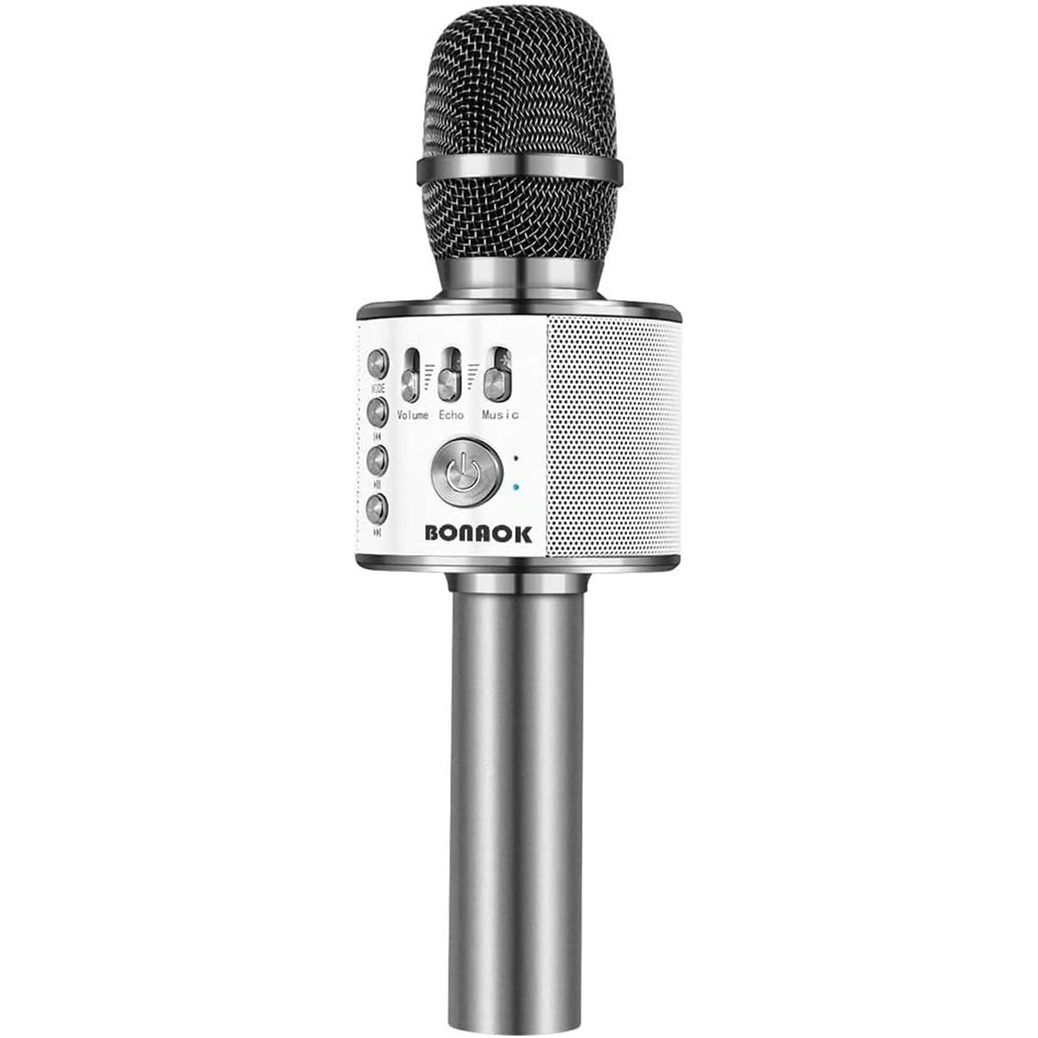 Buy now BONAOK Wireless Bluetooth Karaoke Microphone, 3-in-1 Portable Handheld Mic Speaker Machine for All Smartphones, Gifts to Girls Boys Kids Adults All Age Q37(Black Gold) Space Gray at indiglob india