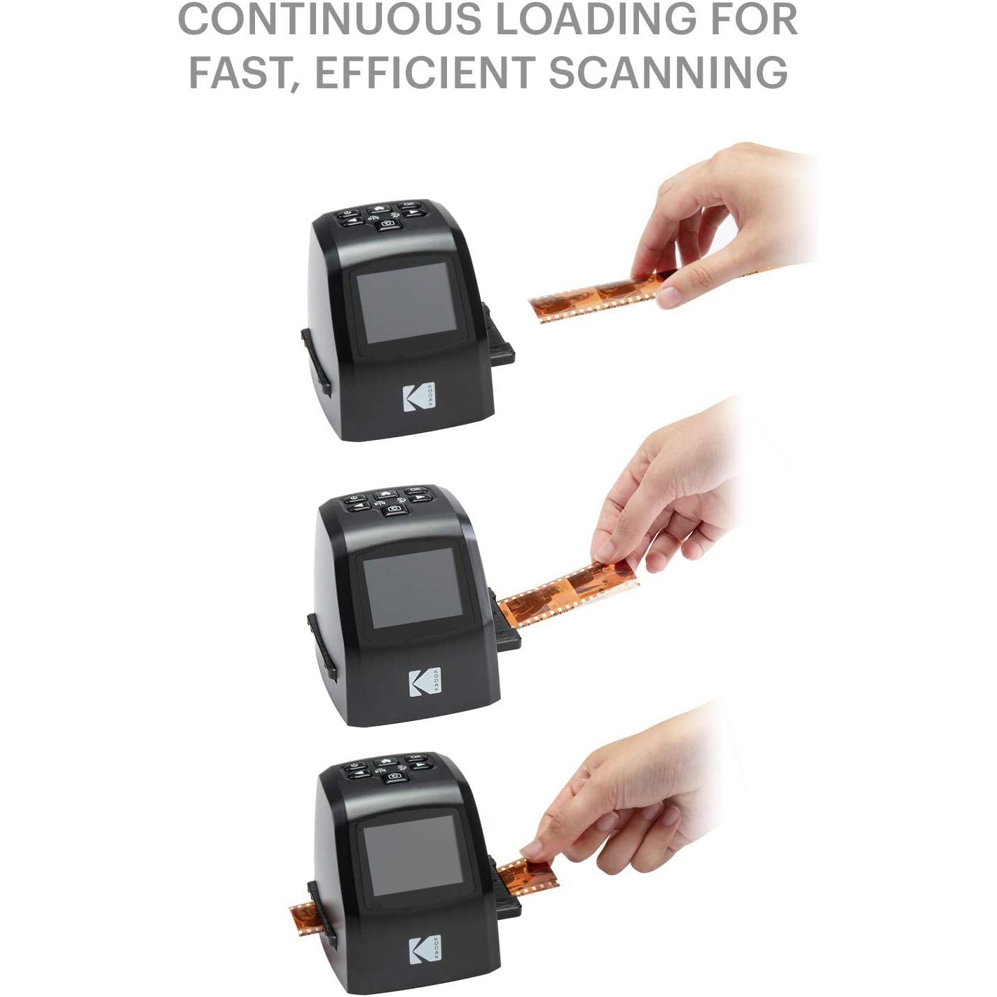 Buy now KODAK Mini Digital Film & Slide Scanner – Converts 35mm, 126, 110, Super 8 & 8mm Film to 22MP JPEG Images – Includes 2.4" LCD Screen & Easy-Load Adapters at indiglob india