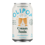 Buy now OLIPOP Prebiotic Soda Pop, Cream Soda, Prebiotics, Botanicals, Plant Fiber, 12 fl oz (4 Cans) at indiglob india