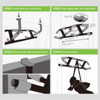 KAKICLAY 2026 Upgrade Multi-Grip Pull Up Bar with Smart Larger Hooks Technology - USA Original Patent, Designed, Shipped, Warranty