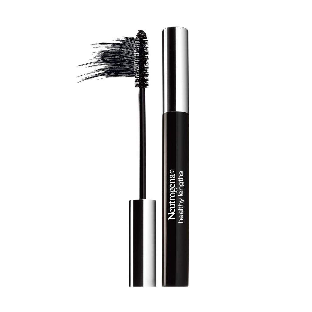 Neutrogena Healthy Lengths Mascara Black 02, 0.21 oz | Strengthens, Lengthens, Helps Lashes Grow, Vitamin E, Olive Oil Formula, No Clumping or Flaking
