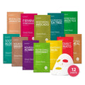 Buy now GLAM UP Korean Facial Sheet Mask 12 Combo Pack | Hydrating & Moisturizing Face Mask for Glass Skin | Soothing Korean Skincare for Sensitive, Dry Skin | Bulk Face Masks Gift Set for Home Spa at indiglob india