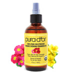 PURA D'OR Organic Evening Primrose Oil 100% Pure Cold Pressed w/Essential Fatty Acids & Antioxidant Rich - Moisturizes, Rejuvenates, Renews & Restores - Skin, Hair & Face 4 Oz Ayurvedic Skin Care
