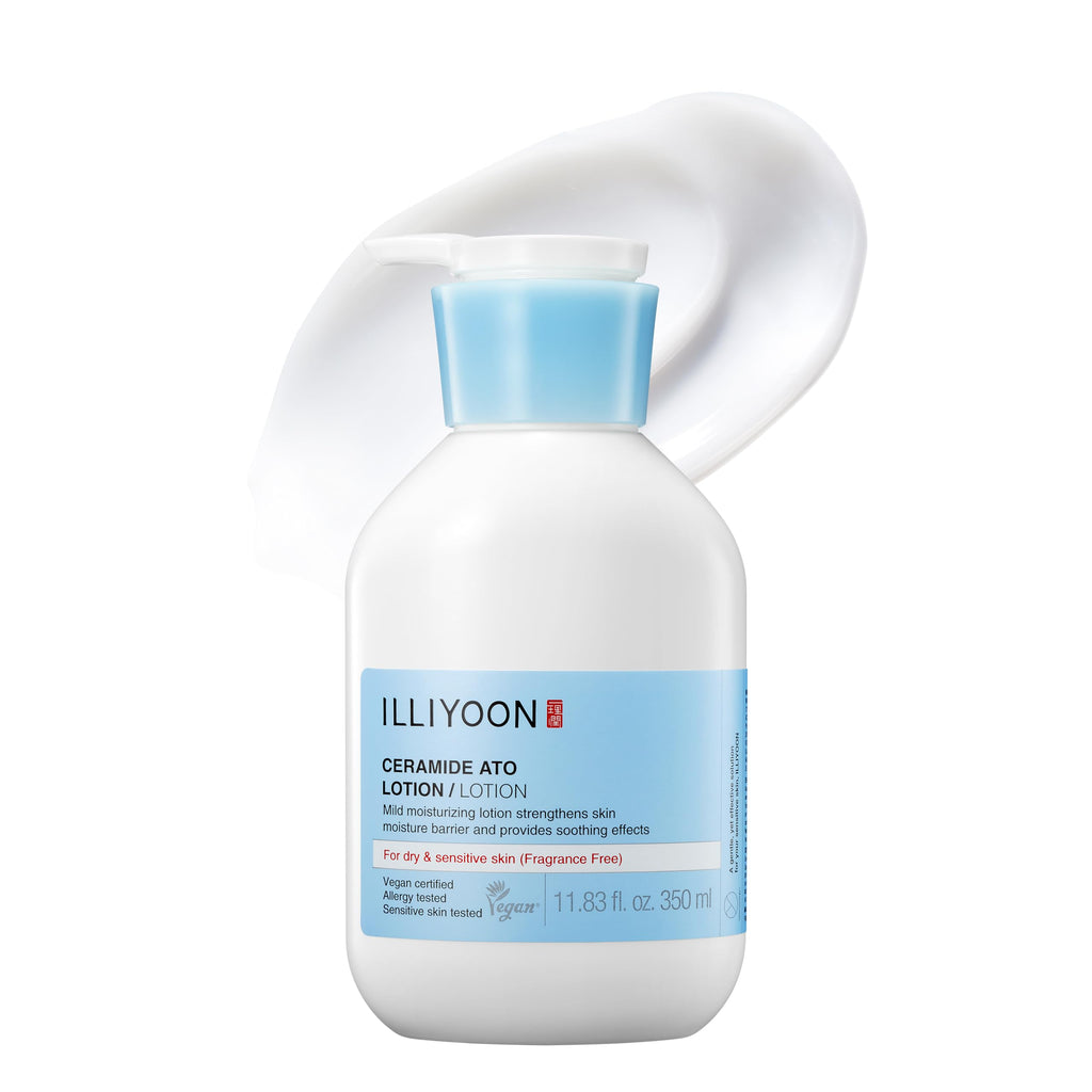 Buy now Illiyoon Ceramide Ato Lotion | Lightweight Moisturizer for Dry & Sensitive Skin, Barrier Repair for Face & Body, Mild for Babies, Vegan Certified, Korean Skin Care, 11.83 fl.oz. at indiglob india