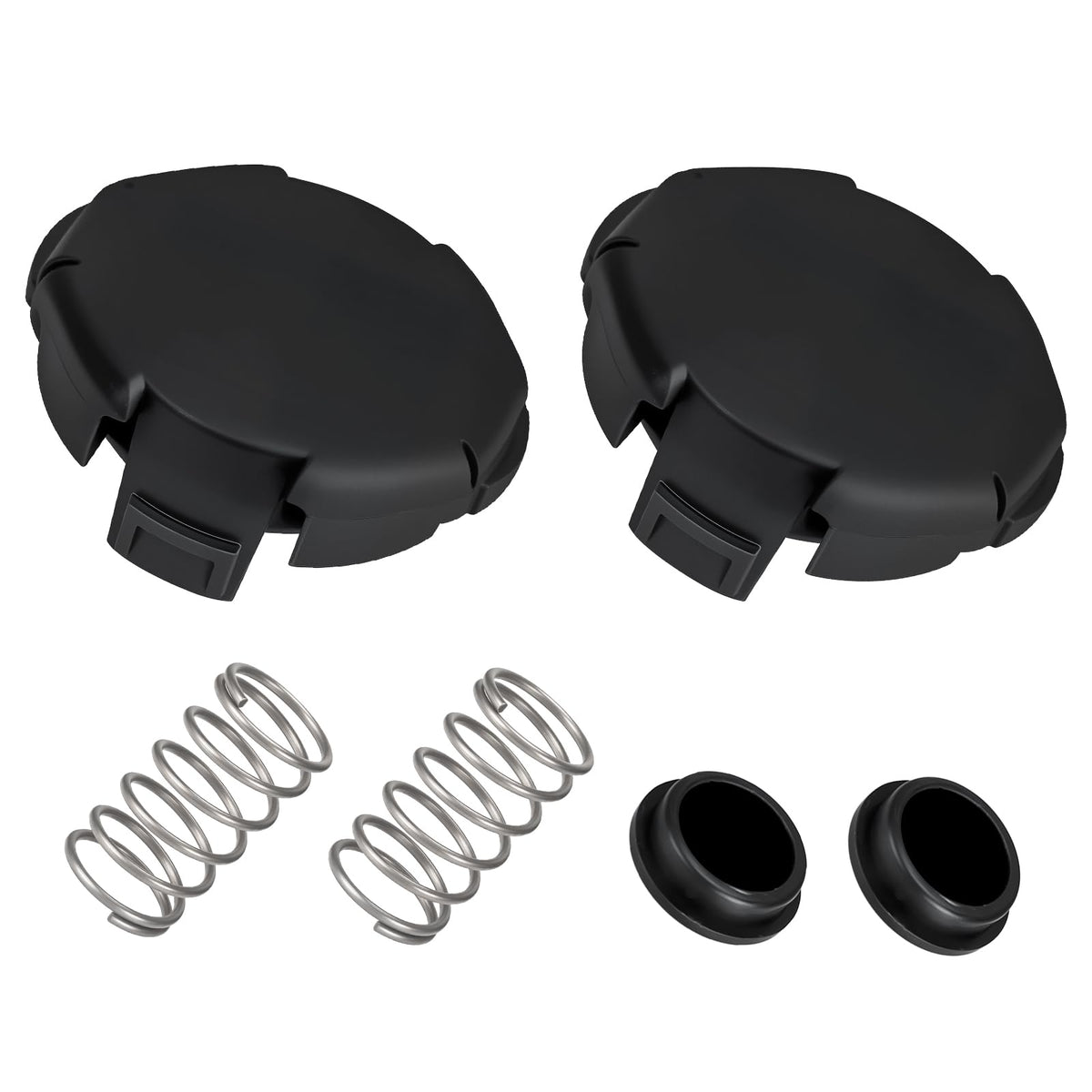 Speed Feed 400 Trimmer Head Cap and Spring Kit for Echo, Trimmer Replacement Spool Cap Covers Compatible with Echo SRM-225, SRM-230, PAS-225 Trimmer Heads, Echo Weed Eater Parts X472000070, 2 Pack