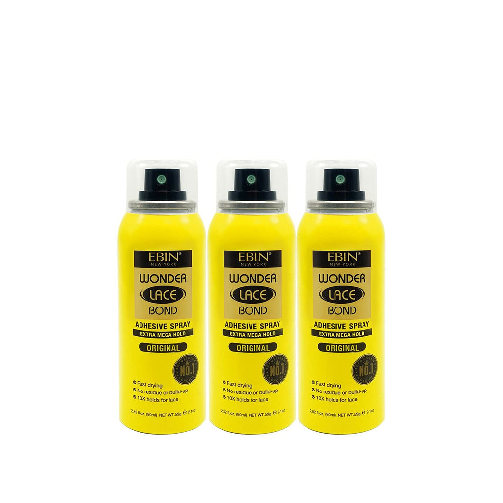 Buy now EBIN NEW YORK Wonder Lace Bond Adhesive Spay (Original 2.7oz / 80ml) - 3pack at indiglob india
